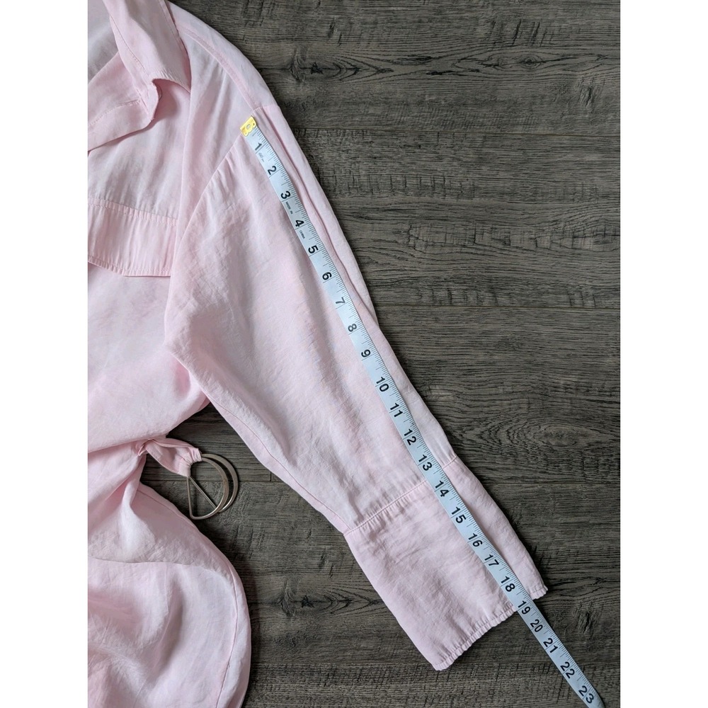 Zara Soft Pink Midi Shirt Dress with D-Ring Belt - Picture 12 of 16